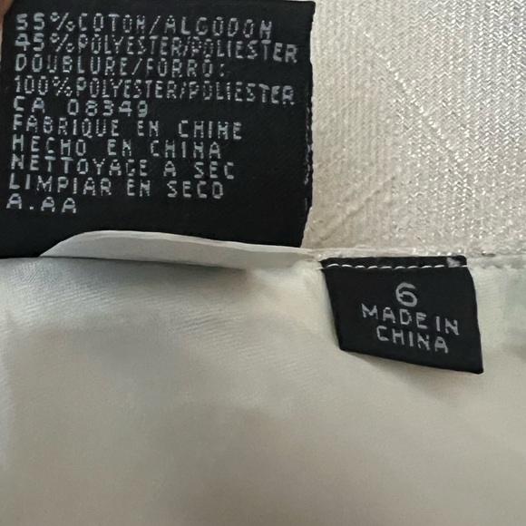 Anne Klein Suit Metallic Beige Textured Skirt Size 6 - Picture 12 of 12